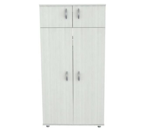 White finish Wood Wardrobe with Four doors