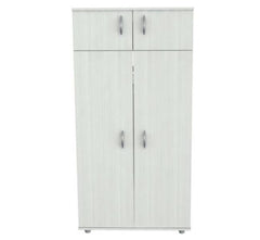 White finish Wood Wardrobe with Four doors