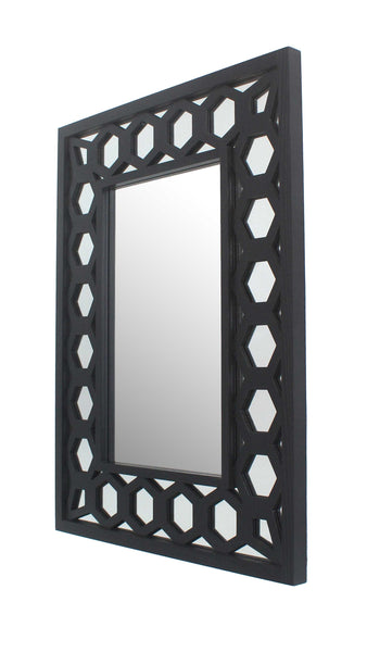 40 x 30 x 2 Black Vintage Dressing - Mirror