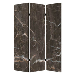 1" x 48" x 72" Multi Color Wood Canvas Black Marble  Screen