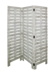 1 x 63 x 72 White Wood Garden  Screen