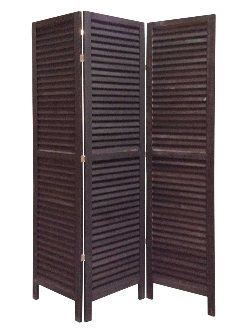 1 x 48 x 67 Black Wood Shutter - Screen