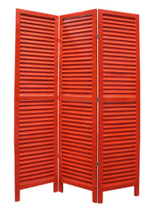 1 x 48 x 67 Red Wood Shutter -Screen