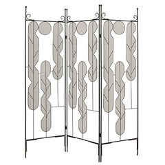 1" x 58" x 71" Black Iron Art  Screen