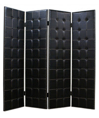 1 x 84 x 84 Black Faux leather  Screen