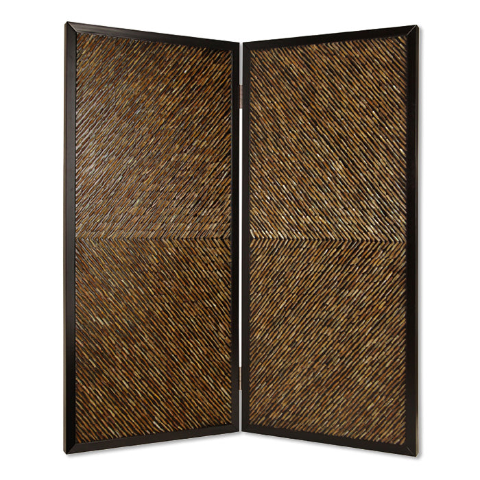 1" x 63" x 71" Multi Color Wood  Screen