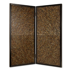 1" x 63" x 71" Multi Color Wood  Screen