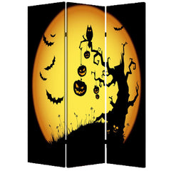 1" x 48" x 72" Multi Color Wood Canvas Halloween  Screen