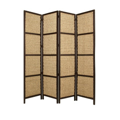 1" x 80" x 96" Brown Wood Braided Rope  Screen