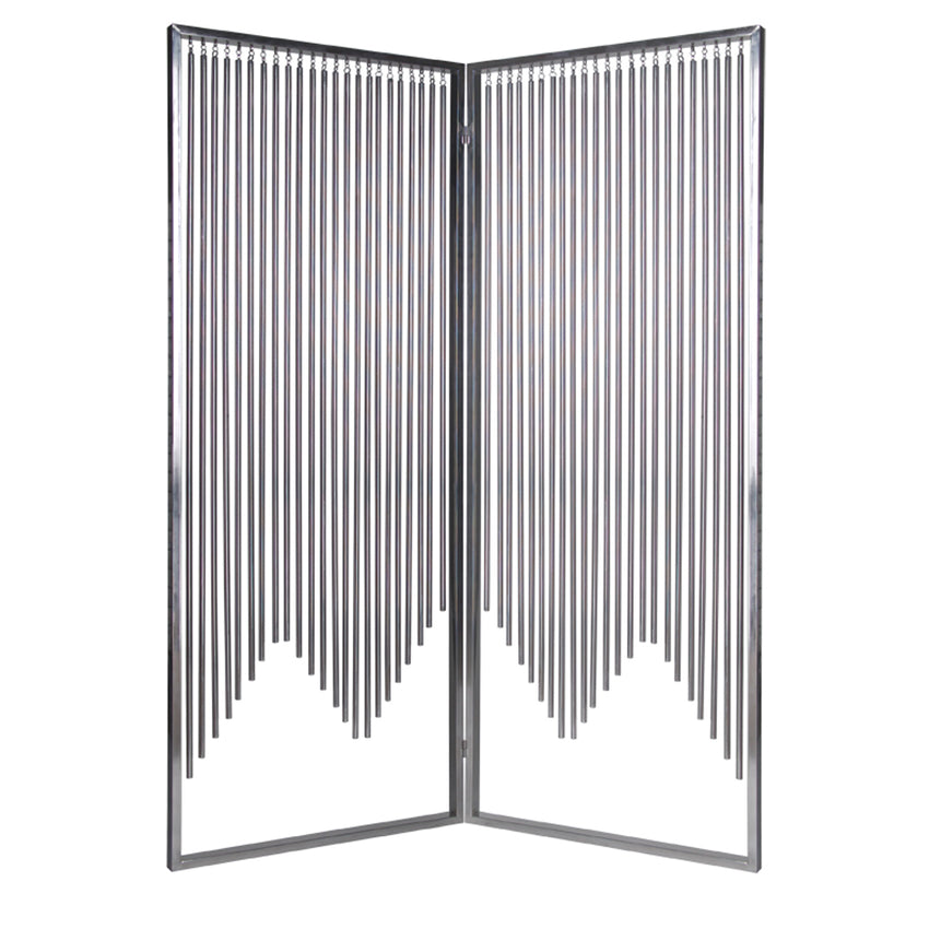 1" x 55" x 71" Silver Metal  Screen