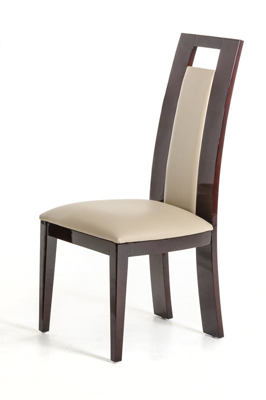 Two 42' Leatherette and Wood Dining Chair