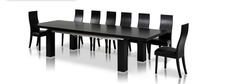 Modern Black Oak Finish Extendable Dining Table