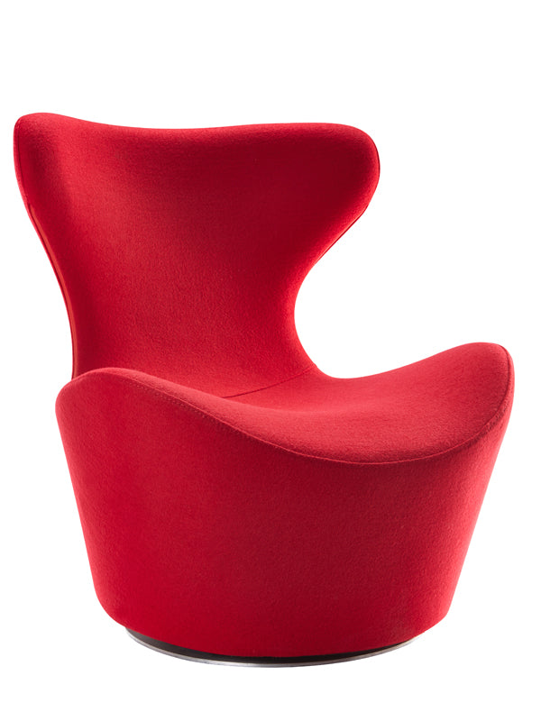 31' Red Fabric  Polyester  and Wood Accent Chair