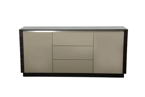 33' Oak and Grey Gloss Veneer and MDF Buffet