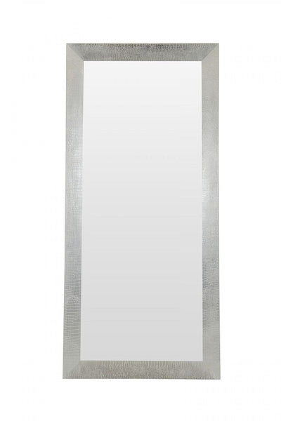 83' Silver Crocodile Glass Floor Mirror