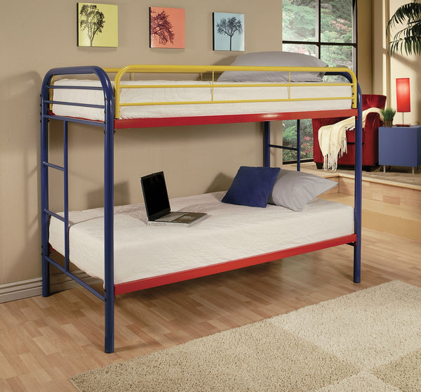 78' X 41' X 60' Twin Over Twin Rainbow Metal Tube Bunk Bed