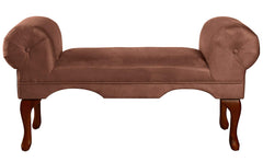 45' x 17' x 23' Chocolate Mfb Upholstery Wood Leg Bench