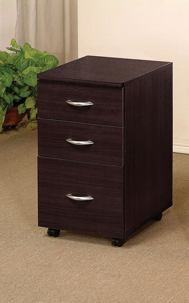 Espresso 3 Drawer File Cabinet