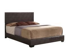 86' X 79' X 47' Brown Pu Eastern King Panel Bed