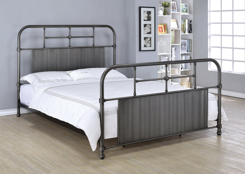 Queen Bed, Antique Black - Metal Antique Black