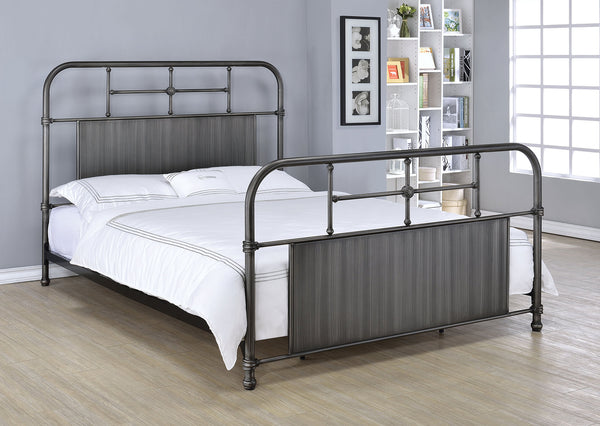 Queen Bed, Antique Black - Metal Antique Black