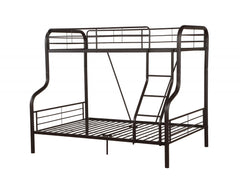 79' X 57' X 63' Twin Over Full Sandy Black Metal Tube Bunk Bed