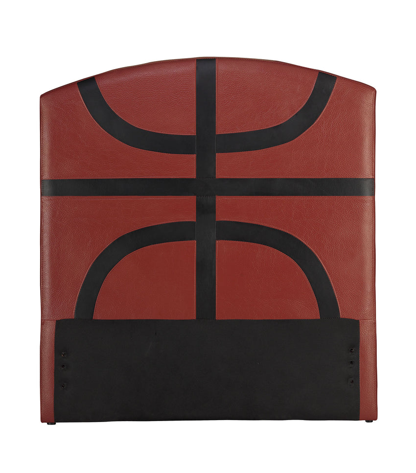 Twin Headboard Only, Basketball - Pu, Wood, Plywood, Fr Foa Basketball