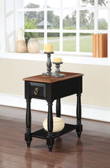 Side Table, Black & Oak - Rubber Wood, Ash Veneer Black & Oak