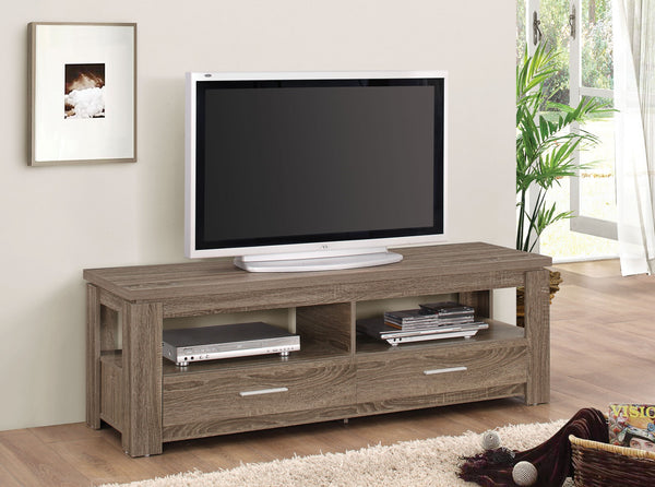 TV Stand, Dark Taupe - Particle Board w/Paper Ve Dark Taupe