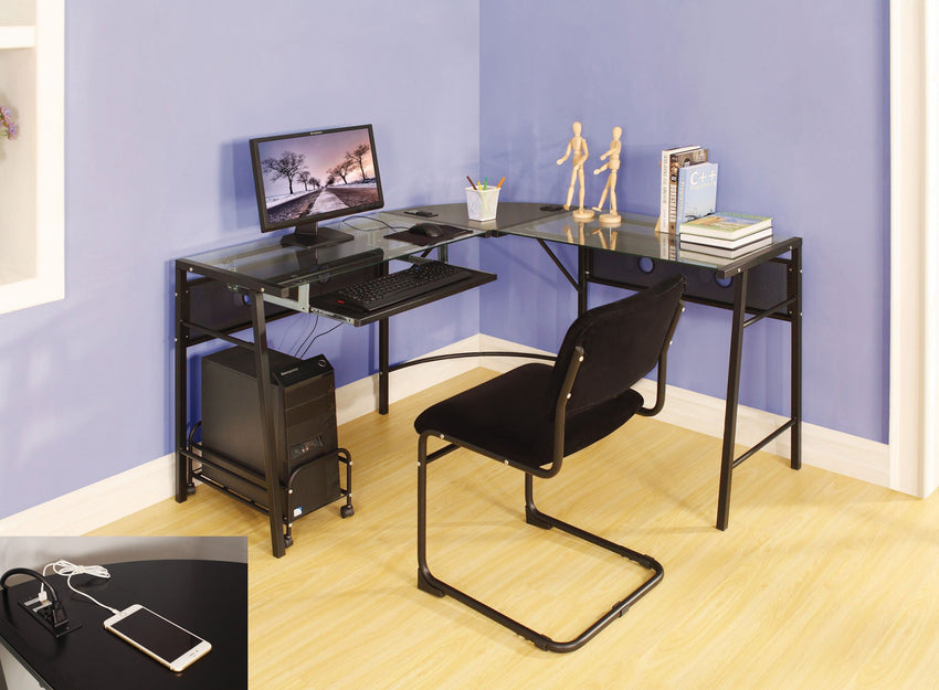 Brielle Computer Desk, Black