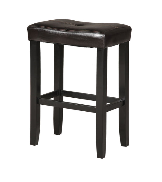 21' X 14' X 24' 2pc Espresso And Black Swivel Counter Height Stool