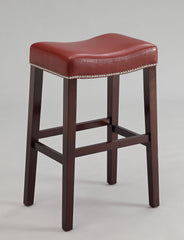 20' X 15' X 30' 2pc Red And Espresso Bar Stool