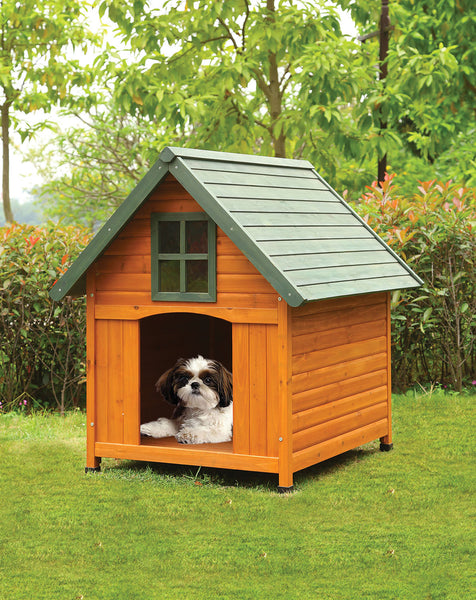 32" X 34" X 37" Honey Oak And Green Pet House