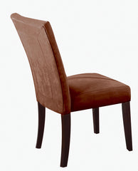 19' X 25' X 40' 2pc Chocolate Microfiber And Walnut Side Chair