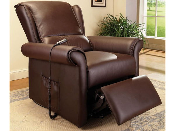 34' X 33' X 41' Dark Brown Recliner With Power Lift And Massage