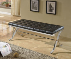 48' X 20' X 19' Black And Chrome Elegant Bench