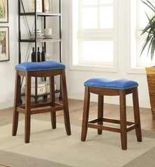 Bar Stool (Set-2) Blue   Oak