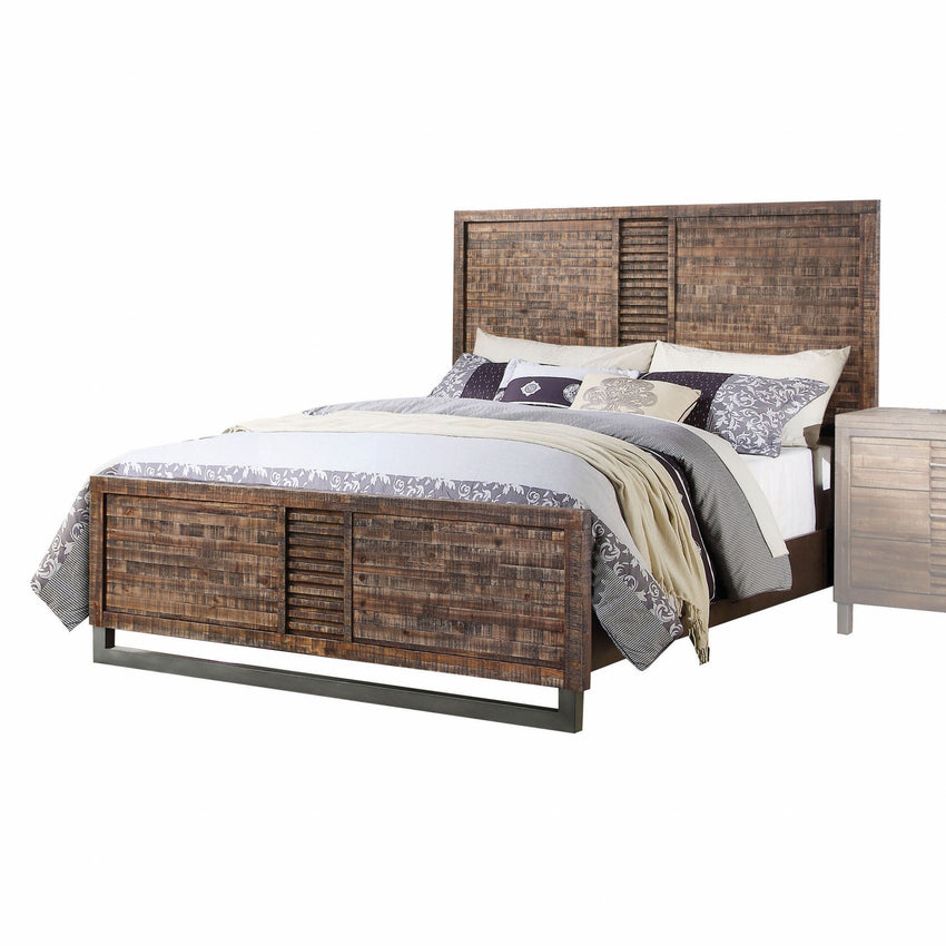 91' X 80' X 56' Reclaimed Oak California King Bed