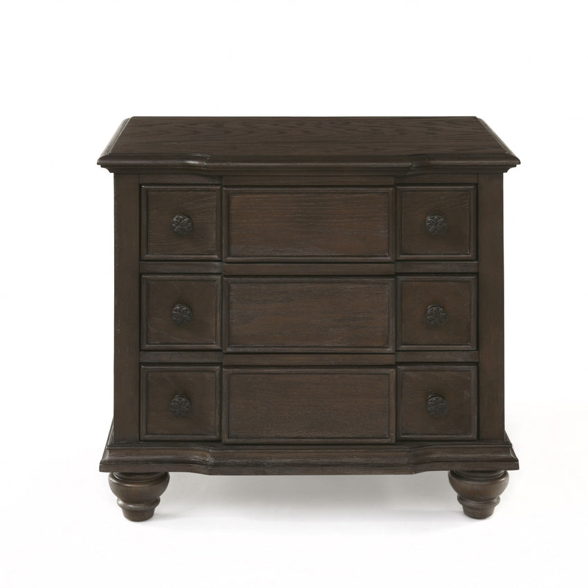 27' X 18' X 26' Weathered Oak Wooden Nightstand