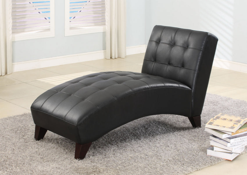 63' X 26' X 36' Black Lounge Chaise