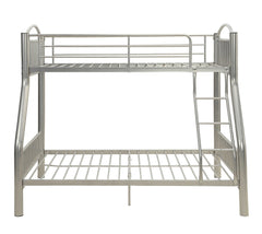 78' X 56' X 67' Silver Metal Twin Over Full  Bunk Bed