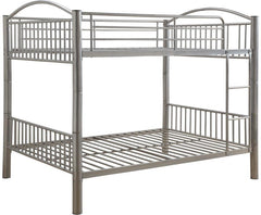 78' X 56' X 67' Silver Metal Full Over Full Bunk Bed