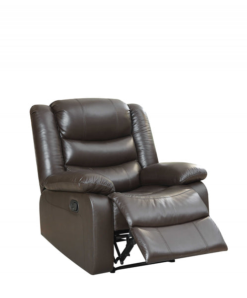 36' X 36' X 41' Espresso Top Grain Leather Match Recliner