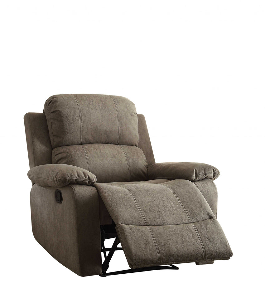 38' X 38' X 39' Gray Polished Microfiber Fabric Recliner