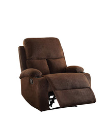 32" X 37" X 39" Chocolate Linen Fabric Recliner