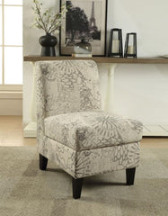 22' X 30' X 36' Map Pattern Accent Chair With Storage