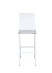 20' X 16' X 43' 2Pc Clear Acrylic And Chrome Bar Chair