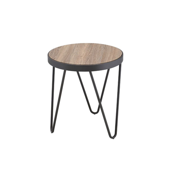 Rustic Weathered Gray Oak End Table