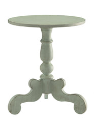 Ornate Sage Green Wooden Side Table