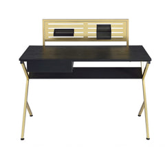 Jet Black and Gold Desk